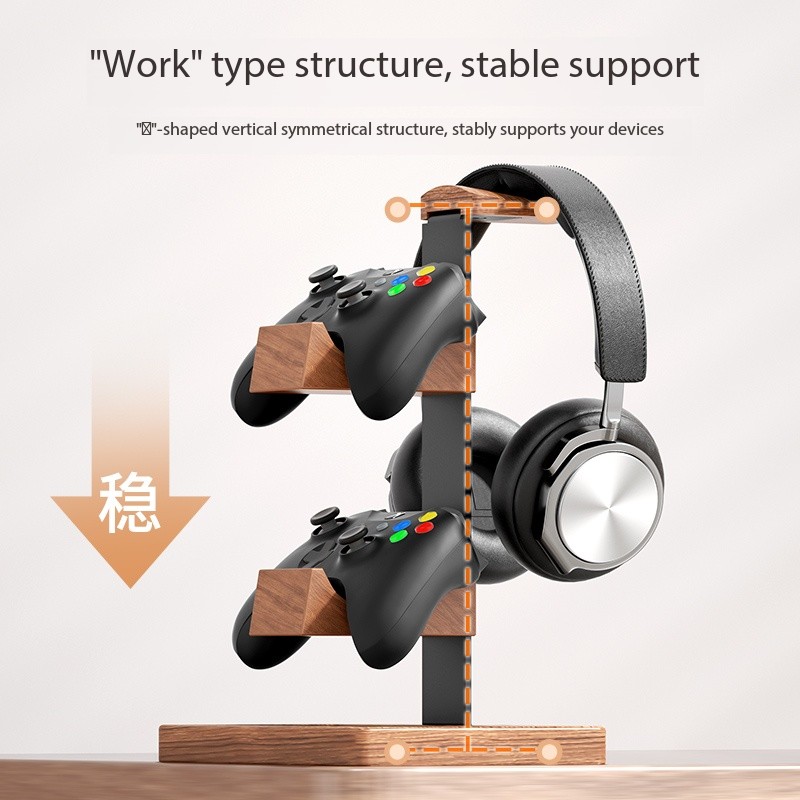 Gaming Accessories Wall Mount - Mensola da parete in legno massello